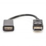 Digitus Video adapter | 19 pin HDMI Type A | Female | 20 pin DisplayPort | Male | Black | 0.15 m - 3
